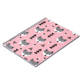 Geometric Baby Fox Woodland Pattern Notizblock (Linke Seite)