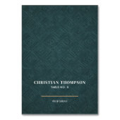 Geometric Background Modern Wedding Place Card Tischnummer (Vorderseite)