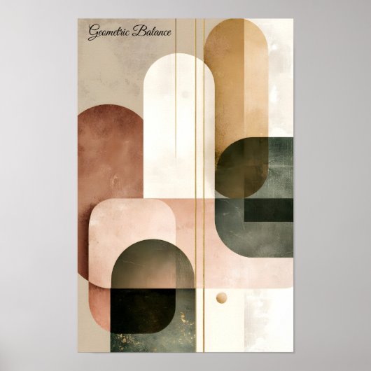 Geometric Balance - Modern Abstract Wall Art  Poster (Vorne)