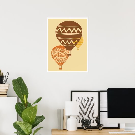 Geometric Balloon Fiesta Poster (Heimbüro)