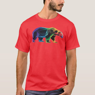 Geometric Bear LGBT Regenbogenflagge Gay Pride Fam T-Shirt