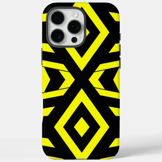 Geometric Bee Pattern iPhone Case (Rückseite)