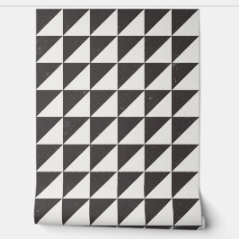 Geometric Black And Off-White Triangles Wallpaper Tapete