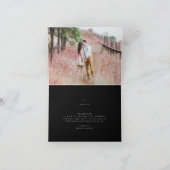 Geometric Black Gold Gatsby Wedding Dankeschön Kar Dankeskarte (Innenseite)