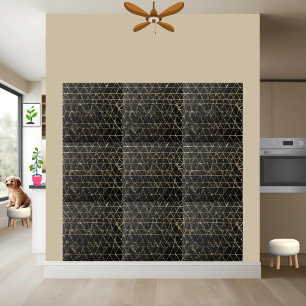 Geometric Black Gold Glitzer Einzigartiger moderne Fliese