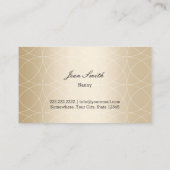 Geometric Black & Gold Nanny Visitenkarte (Rückseite)