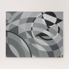 Geometric Black White Circles Monochrome Puzzle