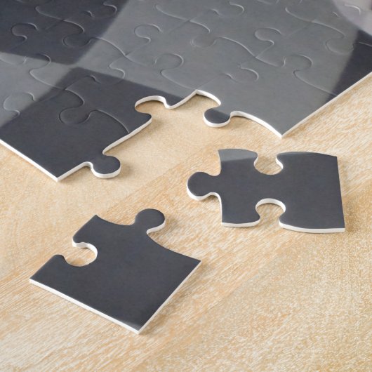 Geometric Black White Circles Monochrome Puzzle (Seite)