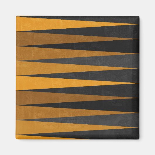 Geometric Black Yellow Magnet (Vorne)