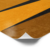 Geometric Black Yellow Poster (Ecke)