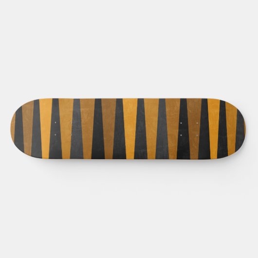 Geometric Black Yellow Skateboard (Horizontal)