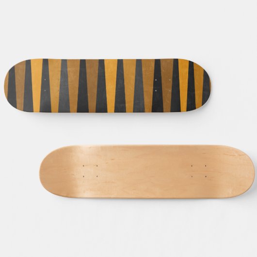 Geometric Black Yellow Skateboard (Horizontal)