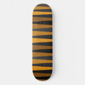 Geometric Black Yellow Skateboard (Vorderseite)