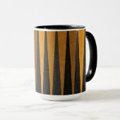 Geometric Black Yellow Tasse (VorderseiteRechts)