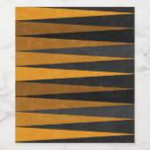 Geometric Black Yellow Weinetikett (Einzelnes Label)