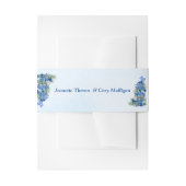 Geometric - Blaue Blume der Goldnacht Einladungsbanderole (Vorderseite Beispiel)