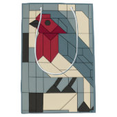 Geometric Block Robin Gift Bag Mittlere Geschenktüte (Vorderseite)