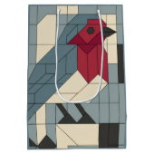 Geometric Block Robin Gift Bag Mittlere Geschenktüte (Rückseite)