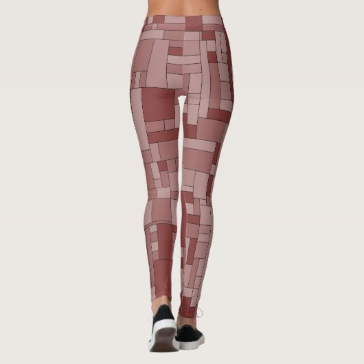 Geometric Blocks , seamless abstract texture Leggings (Rückseite)