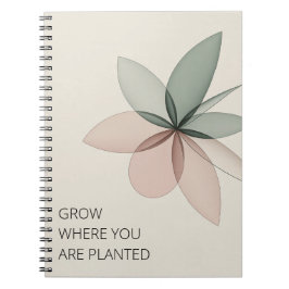 Geometric Bloom Modern Cover Art Notizblock