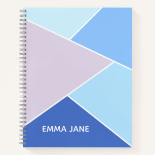 Geometric Blue Abstrakt Art Notizblock