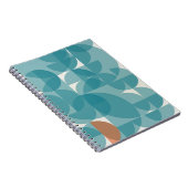 Geometric Blue Abstrakt Notebook Notizblock (Rechte Seite)