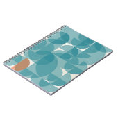 Geometric Blue Abstrakt Notebook Notizblock (Linke Seite)