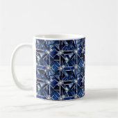 Geometric Blue Art Deco Kaffeetasse (Links)