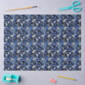 Geometric Blue Art Deco Seidenpapier (Basteln)