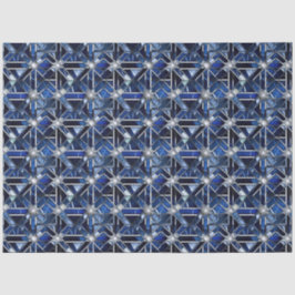 Geometric Blue Art Deco Seidenpapier