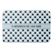 Geometric Blue Black Bath Mat Badematte (Vorderseite)