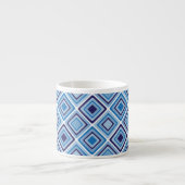 Geometric Blue Espresso Tasse (Vorderseite)