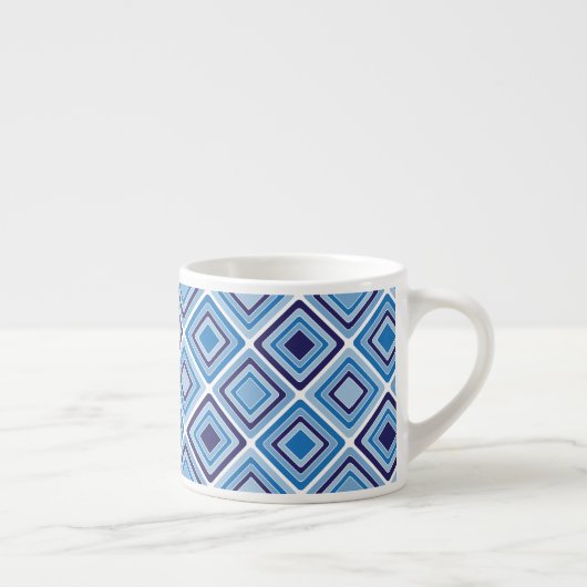 Geometric Blue Espresso Tasse (Rechts)