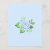 Geometric Blue Hydrangea Budget Brautparty (Rückseite)