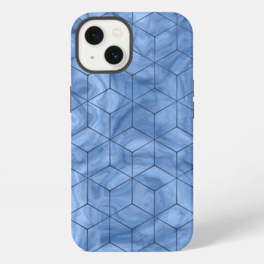 Geometric Blue Marble iPhone Hülle (Rückseite)