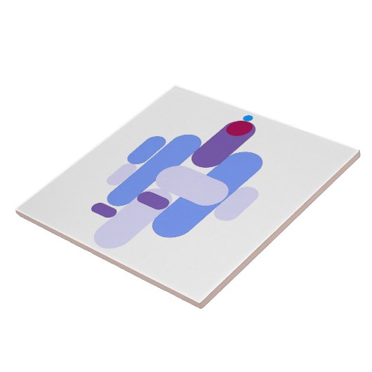 GeoMetric Blue Muster Fliese (Seite)