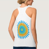 Geometric Blue Orange Mandala Design-68567 Tank Top (Rückseite)