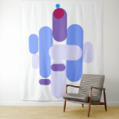 GeoMetric Blue Pattern Tapestry Wandteppich (Beispiel)
