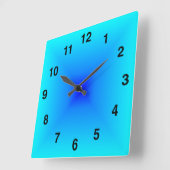 Geometric Blue Stylized Elegante New Design Quadratische Wanduhr (Winkel)