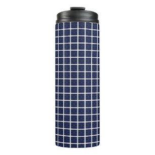 Geometric Blue Thermal Tumbler Thermosbecher
