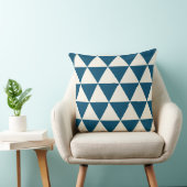 Geometric Blue und Elvory White Modern Cushion Kissen (Stuhl )
