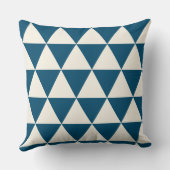 Geometric Blue und Elvory White Modern Cushion Kissen (Rückseite)