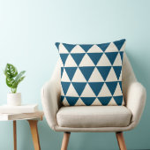 Geometric Blue und Elvory White Modern Cushion Kissen (Stuhl )