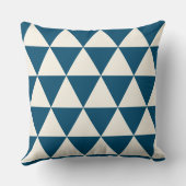 Geometric Blue und Elvory White Modern Cushion Kissen (Rückseite)