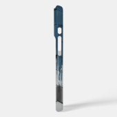 Geometric Blue & White Chevron Hexagon Phone Case (Rückseite / Links)