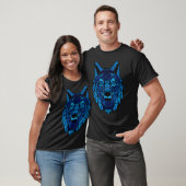 Geometric Blue Wolf T-Shirt (Unisex)
