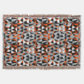 Geometric Bold Retro Funky Orange Gray Schwarz-wei Decke (Vorderseite)