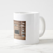 Geometric Bookcase Built-in Architectural Detail & Jumbo-Tasse (Vorderseite Rechts)