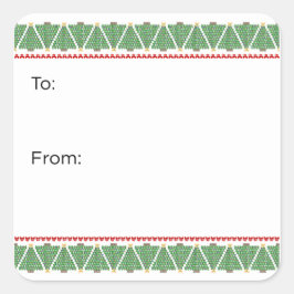 Geometric Bow Christmas Tree Sticker