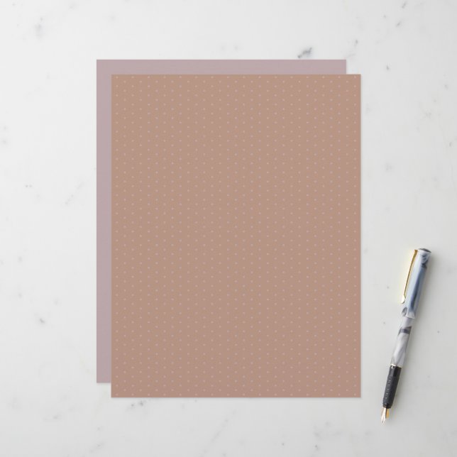 Geometric Brown Polka Dots Scrapbook Paper (Vorderseite/Rückseite Beispiel)